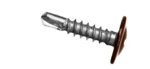 Саморез с прес/ш окрашен. RAL 8017 сверло