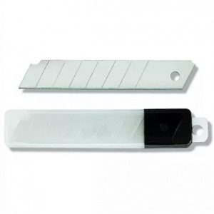 Лезвия для ножей 18мм 10шт., 04мм в футляре ПРАКТИКА