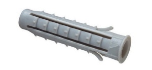 Дюбель распорный с шипами, серый цвет