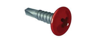 Саморез с прес/ш окрашен. RAL 3005 сверло