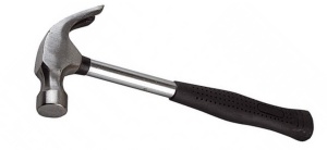 Молоток-гвоздодер STAYER со с металлической обрезининной рукояткой, 560г