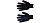 Перчатки с ПВХ 5 нитей (10) точка Чёрные лайт