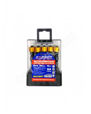 Бита кованная X-Pert Black PH2 65 мм